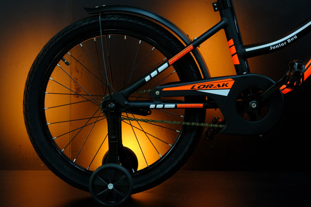 Lorak Junior 20 Boy Матовый Чёрный/Оранжевый
