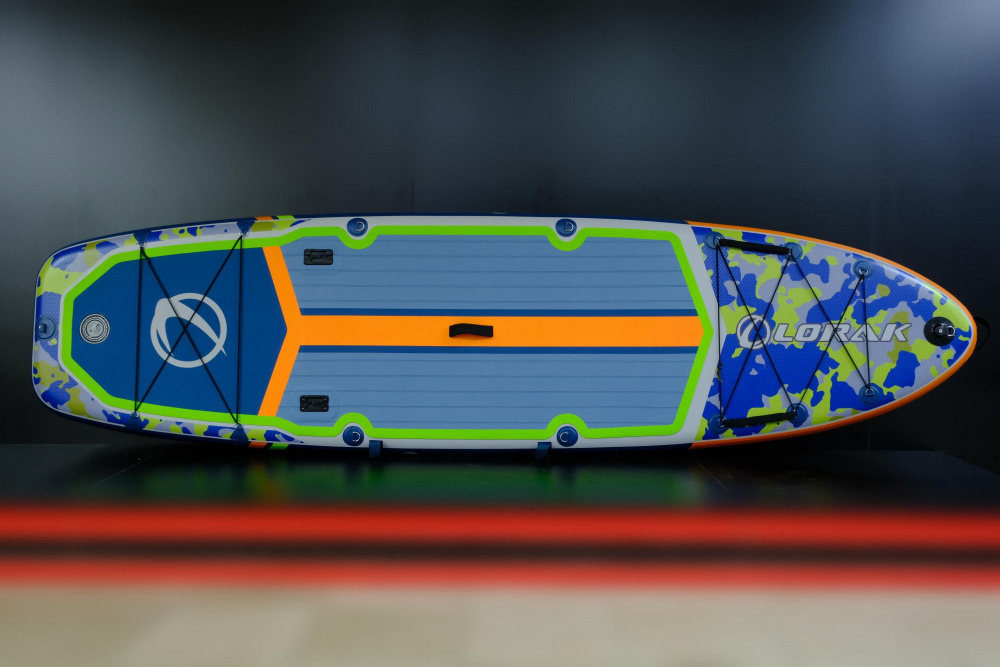 Сапборд Lorak 914 (350*91*15) синий-зелено-оранжевый, код 77914